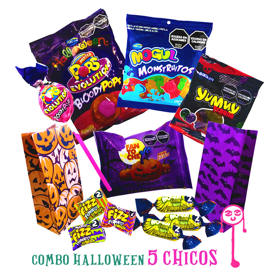 COMBO HALLOWEEN CON BOLSITA | 5 Chicos