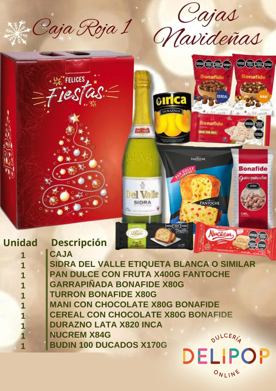 Caja navideña roja 1