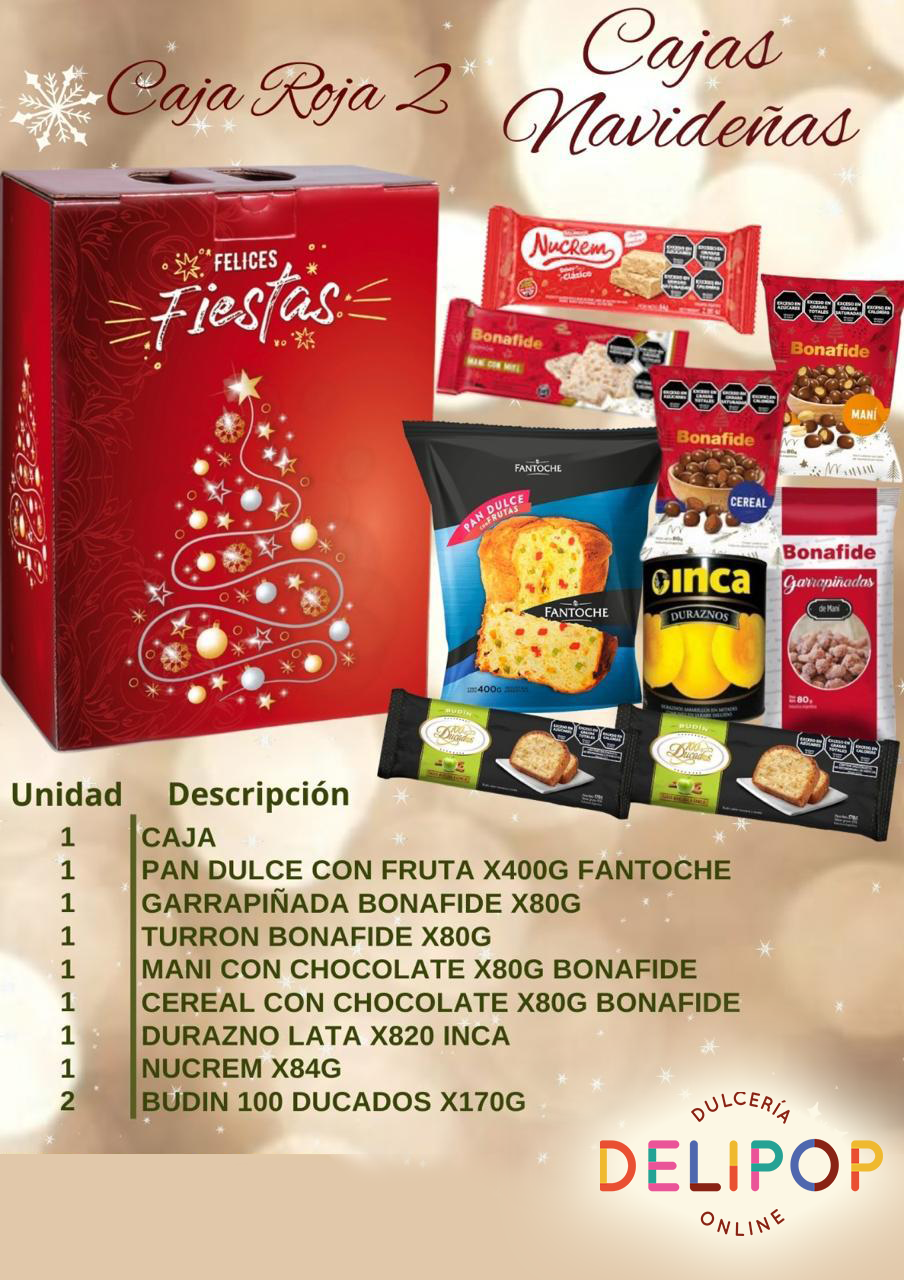 Caja navideña roja 2