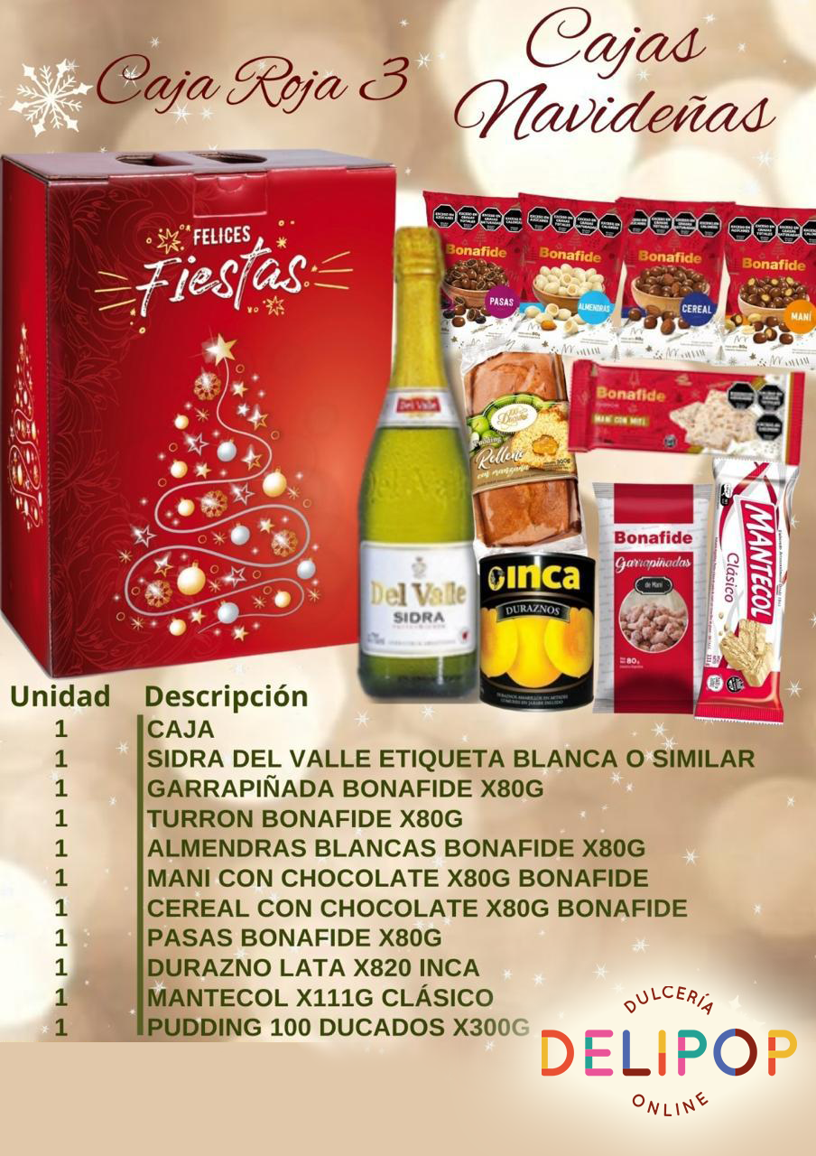 Caja navideña roja 3